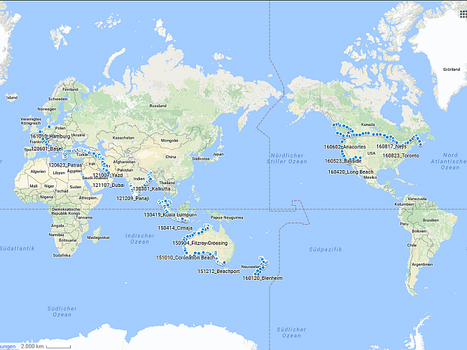 In 1605 Tagen um die Welt